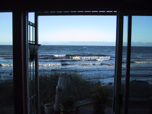 ocean view from sunroom
